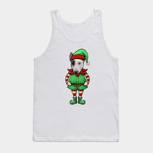 Bull Terrier Christmas Elf Tank Top